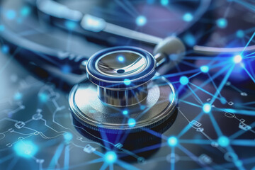 Healthcare, blue colors, abstract background, abstract modern, abstract technology.