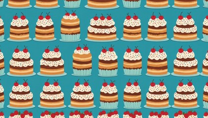 birthday cake background. birthday cake with candles. birthday cake pattern