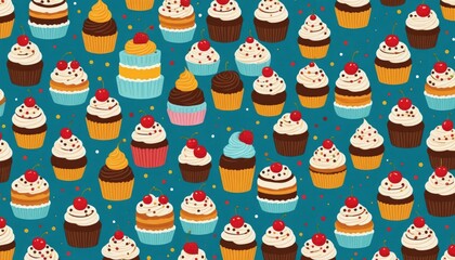 birthday cake background. birthday cake with candles. birthday cake pattern