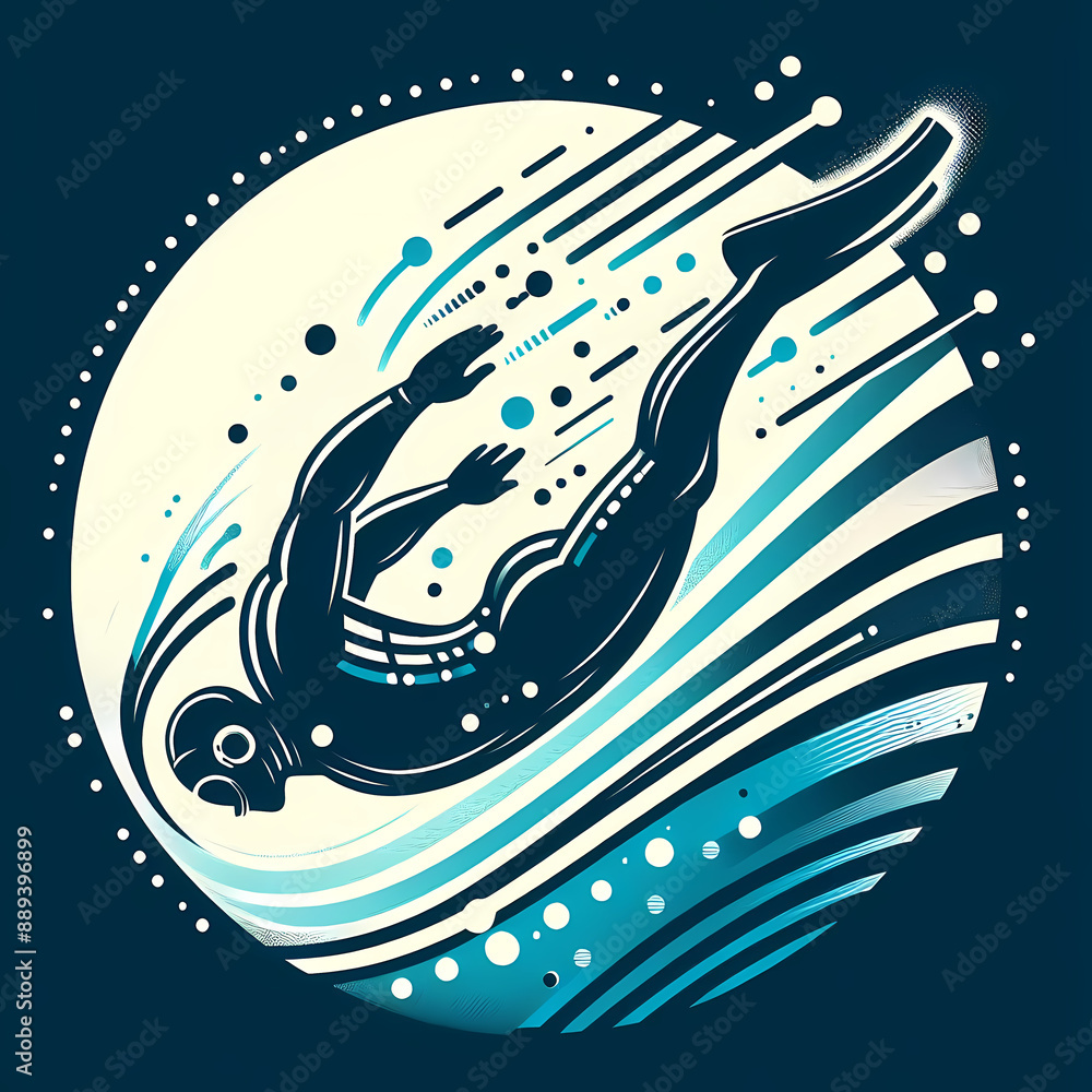 Poster clean simple image diver