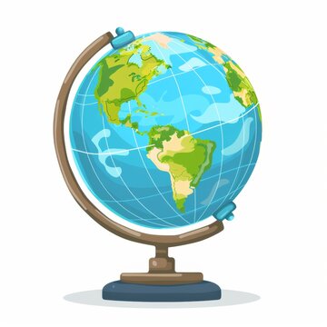recommend clip art: globe clipart, travel element, flat design, blue and green, isolated on white background
