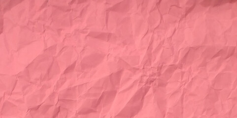 Texture of wrinkled or crumpled paper illustration illustration vector. Background of square sheet of  pink color crumpled paper.