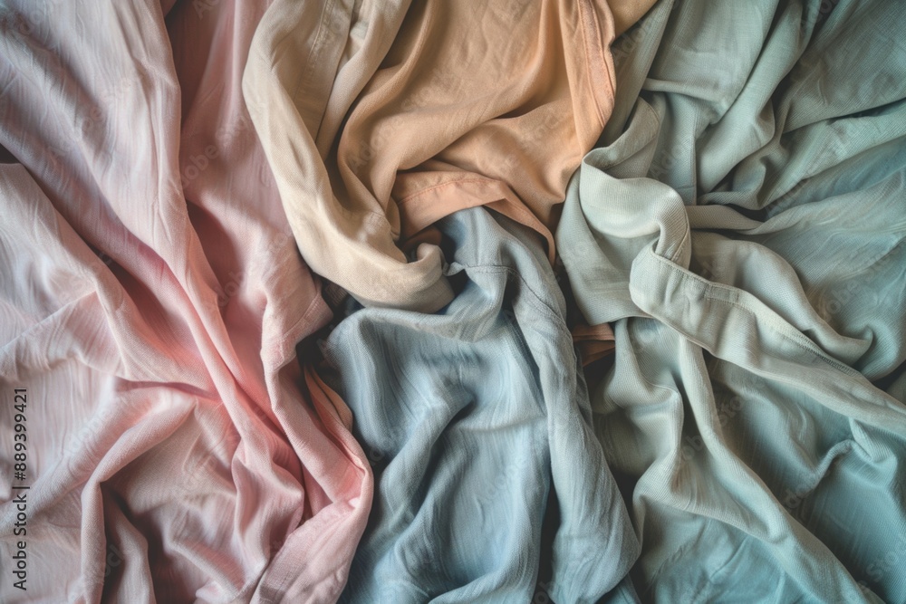 Poster A close-up view of a bed with a blanket covering it, suitable for use in various contexts including home decor and interior design