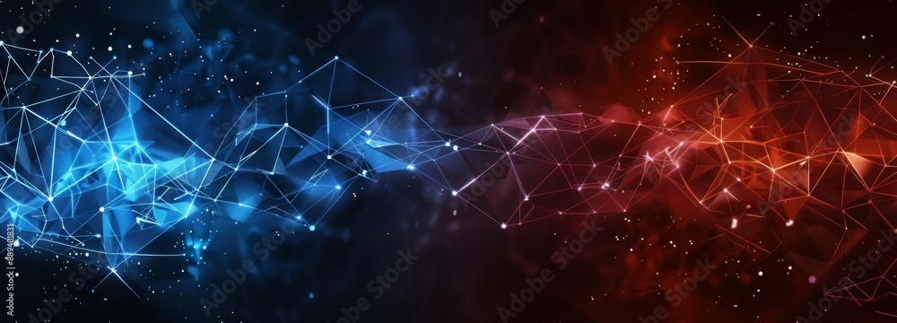 Poster dots and lines of digital connections. technology background. network connection structure. plexus e