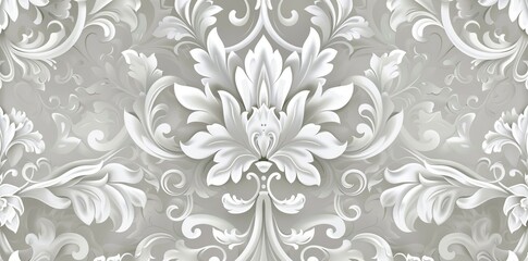 Wall background with flowers, digital tiles, or wallpaper design. Flower background with cement texture