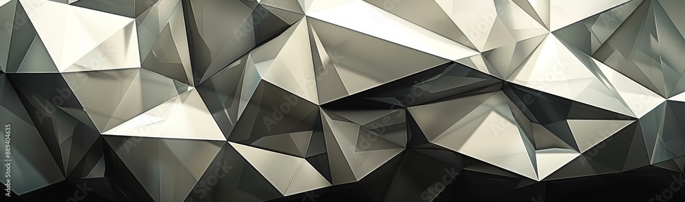 Aufkleber this is a 3d render with an abstract black crystal background, faceted texture, macro panorama, and 