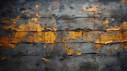 Obraz premium Uniform charcoal gray texture with a stroke of gold paint 
