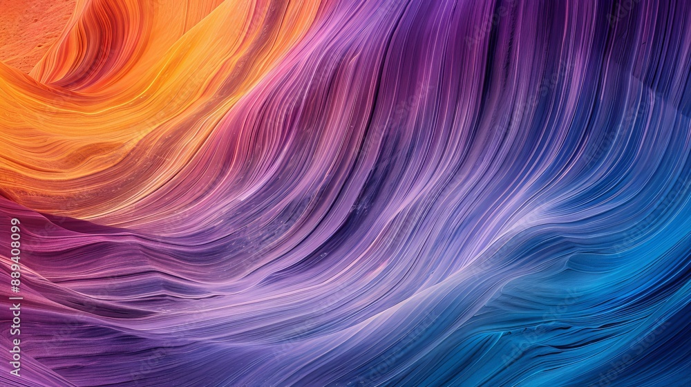 Poster this is an abstract 3d render with elegant undulations on a yellow and pink background.