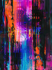 Obraz premium Abstract geometric glitch style vintage background wallpaper