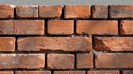 Rustic brick wall texture with aged, irregular patterns suitable for architectural designs and urban-themed illustrations. Illustrater Image, Shiny, bright, beautiful , Minimalism,