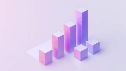 Fototapeta premium Abstract 3D Render of Geometric Shapes in Pastel Colors