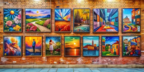 Fototapeta premium A picture on a wall informative Vibrant engaging Creative AI