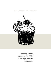 Vector posters with inspirational quotes, in the style of a hand-drawn sketch. For home decoration, social media, printing and web design