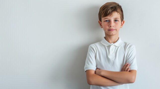 Portrait of a grumpy young child 