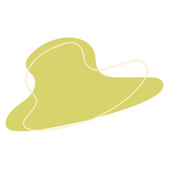 Abstract Green Blob Shapes Element