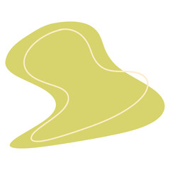 Abstract Green Blob Shapes Element