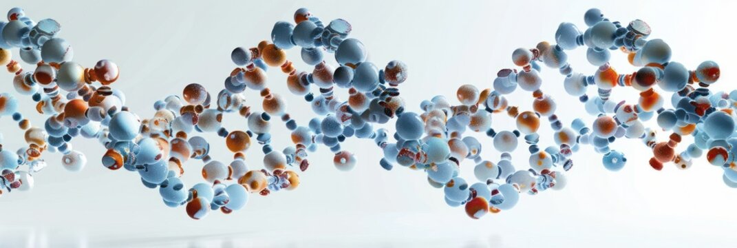 DNA genome structure isolated on white