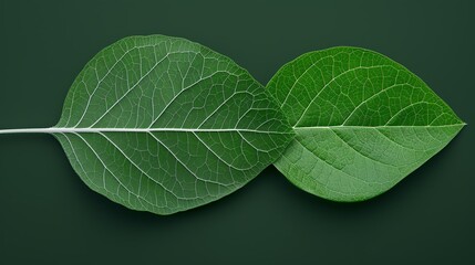 Leafy foliage texture with intricate veins, perfect for botanical illustrations and green living concepts. Illustrater Image, Shiny, bright, beautiful , Minimalism,