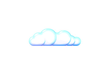 Imitation three-dimensional plastic light Cloud, Icon. White toy. Cloud symbol web. Modern glossy colorful design. Beautiful decorative luxury isolated. App, UI, Png
