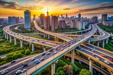 Expressway showcases importance of road traffic as critical infrastructure in megalopolis.