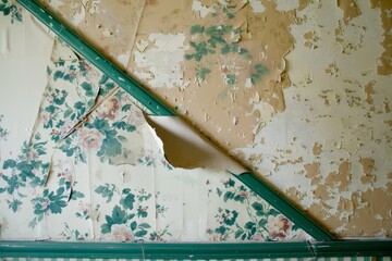 Removing peeling wallpaper seams from damp walls