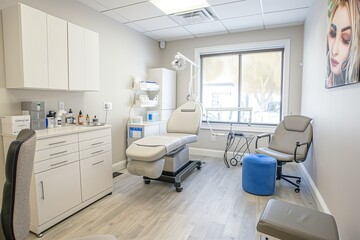 Immerse yourself in a calm and inviting atmosphere at a stateoftheart aesthetic clinic designed for skincare and wellness treatments, ensuring a serene and welcoming experience