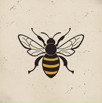 Bee mascot logo design. Motion video	