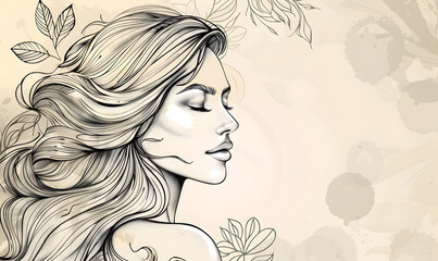 Fototapeta premium graphic advertising images focusing on beauty and hair