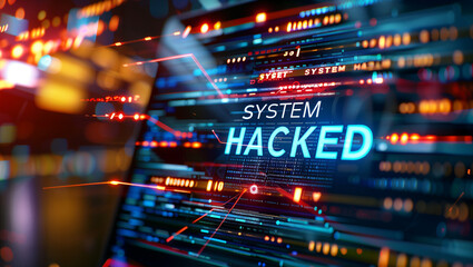 System Hacked Cybersecurity Breach Visualization