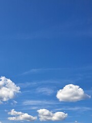 Clouds in the blue sky.