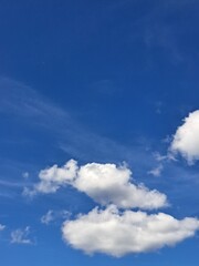 Clouds in the blue sky.