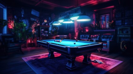 Neon Pool Room