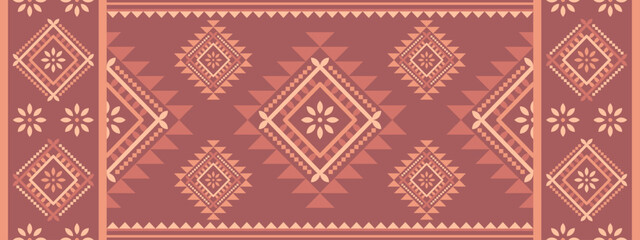 Ancient echoes Aztec geometric seamless patterns southwest Navajo Native American tribal ethnic colorful for textile printing