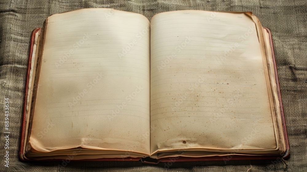 Poster open page in empty notebook