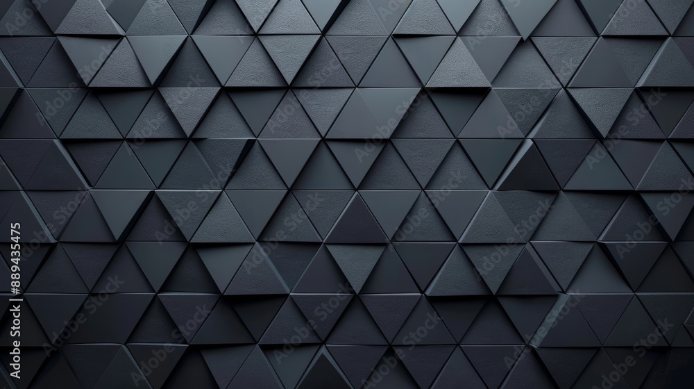 Poster using 3d tiles and polished blocks, a futuristic wall is created.