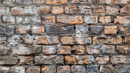 Obraz premium Weathered antique brick wall for architecture and interior design purposes