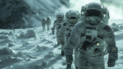 Picture of astronaut on the moon