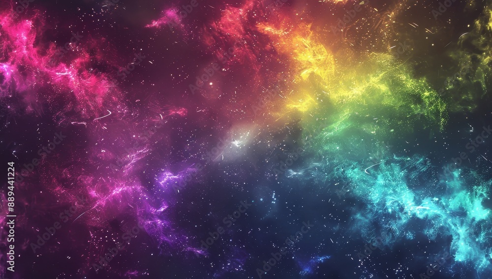 Poster cosmos space galaxy colorful texture background for computer desktops created by ai