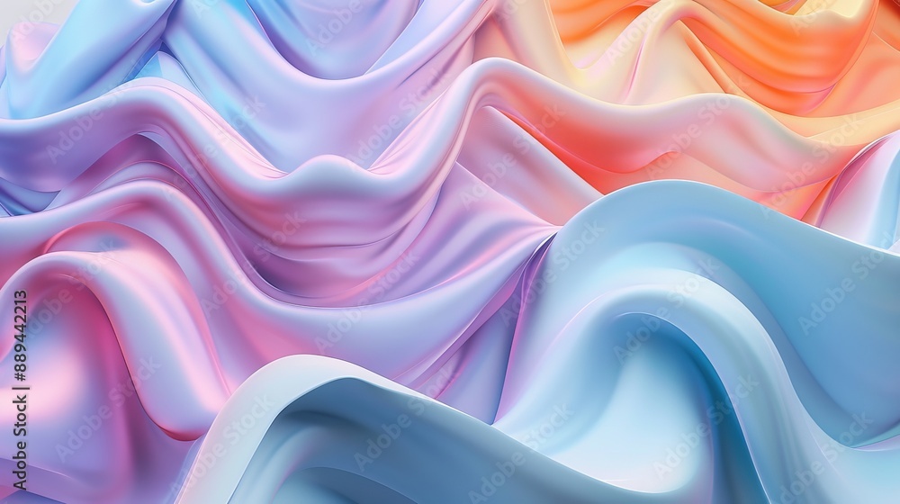 Aufkleber abstract background banner based on metallic plastic 3d rendering