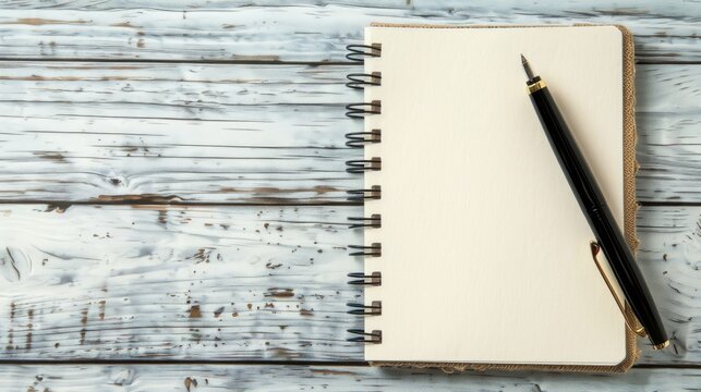 Notepad and pen with space for personal notes