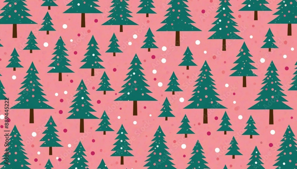 Poster christmas tree seamless pattern. christmas trees seamless pattern. seamless christmas pattern. backg