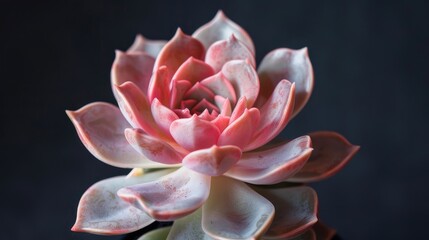 Echeveria secunda var showcased against dark backdrop