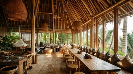 Fototapeta premium Bali bam interiors , Bali bam exteriors , traditional Bali bam ,interiors and exteriors of a traditional Bali bam