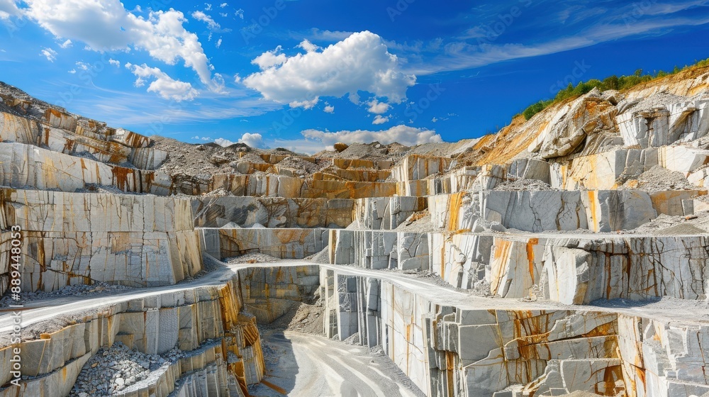 Poster a large pile of rocks with a lot of orange and brown colors. the rocks are piled up in a way that th