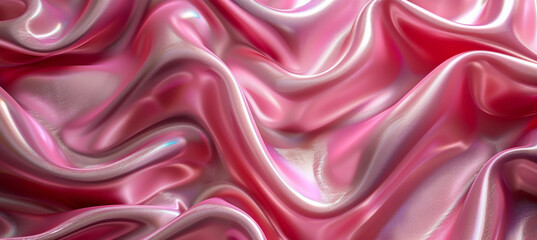 Fototapeta premium Glossy Pink Fabric Background