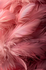 Obraz premium Delicate Pink Feather Background