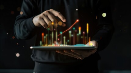 person working on a tablet