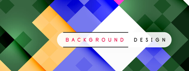 Fototapeta premium Dynamic colorful squares background. Vector Illustration For Wallpaper, Banner, Background, Card, Book Illustration, landing page