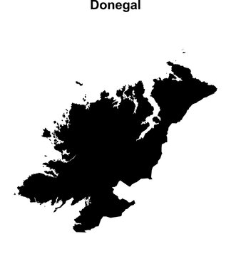 Donegal outline map
