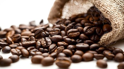 Fototapeta premium A close-up of premium coffee beans
